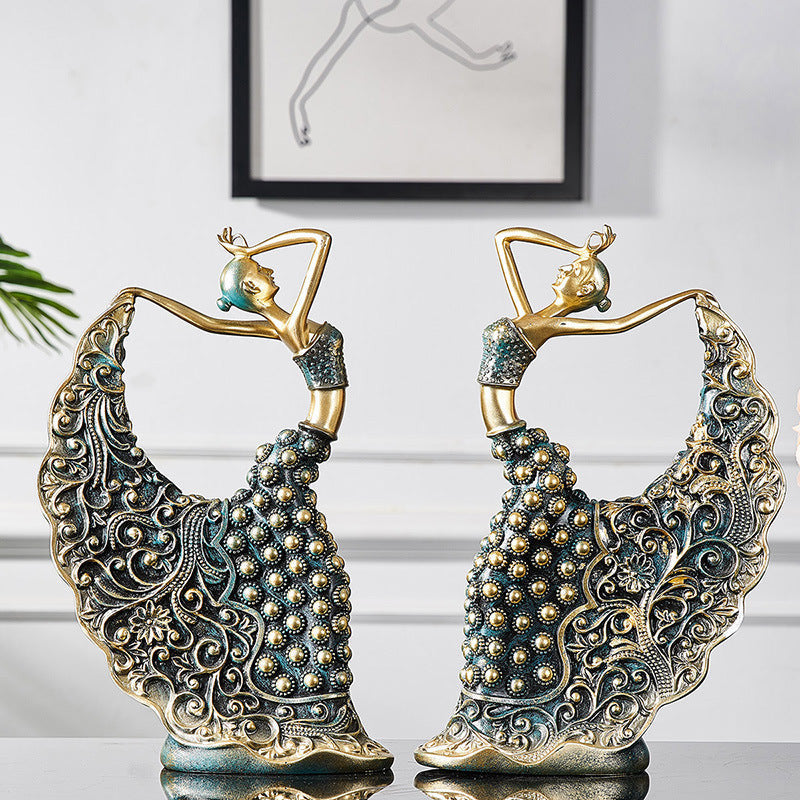 Peacock Dancer Figurines