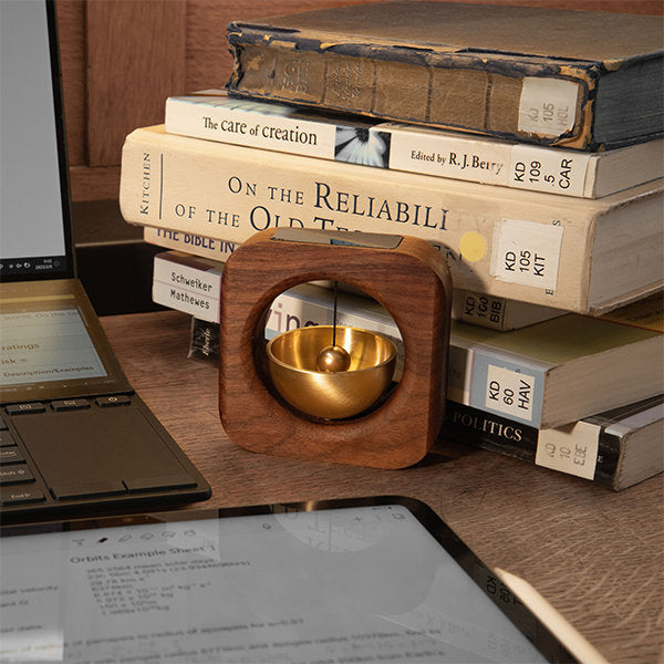 Wooden Battery Operated Copper Bell Timer
