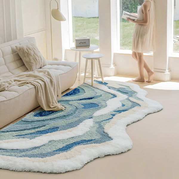 Polyester Wave Irregular Rug