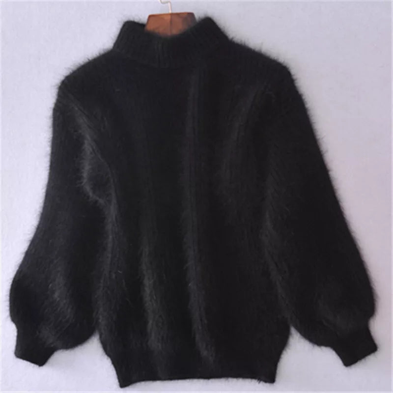 Women's Faux Mink Fur Knitted Sweater