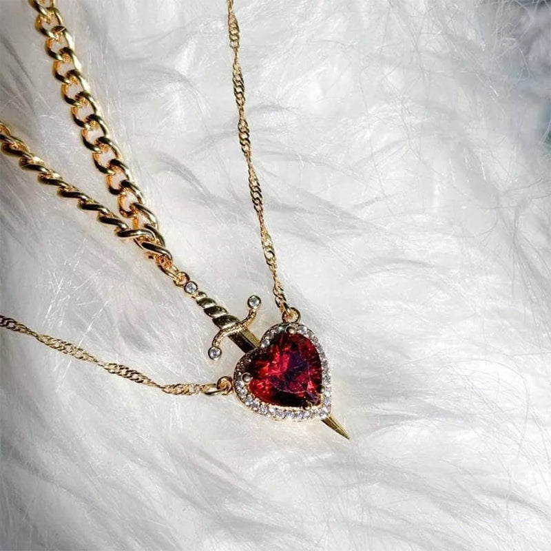 Women's Crystal Pendant Necklace Fashion Clavicle Chain