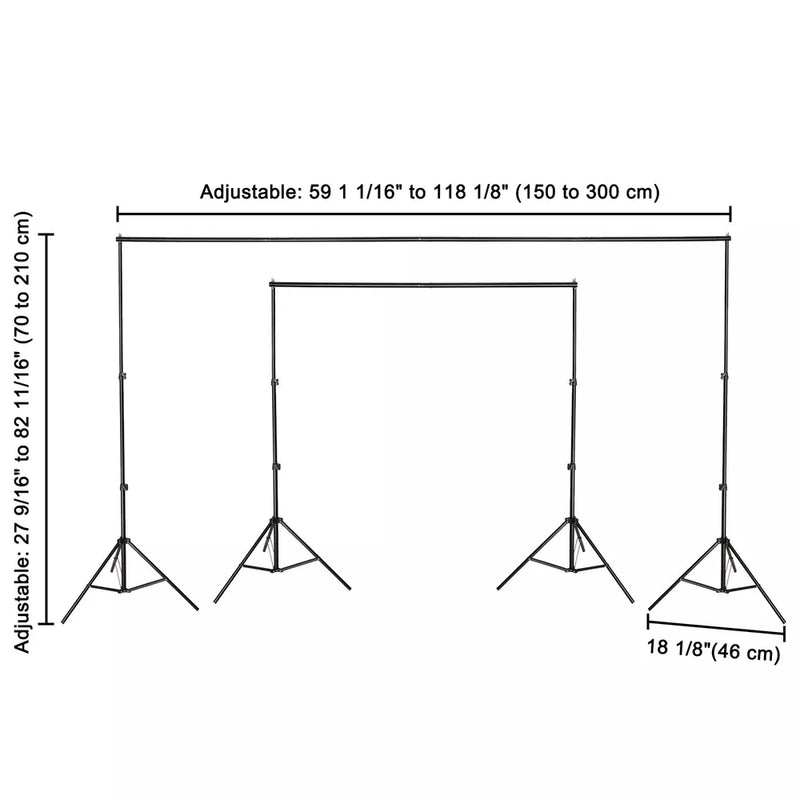 10x7ft Adjustable Photography Backdrop Stand