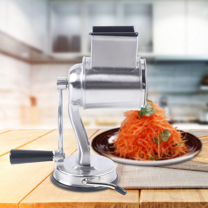 Multifunctional Stainless Steel Rotary Cheese Grater Hand Drum Slicer Crank Vegetable Chopper