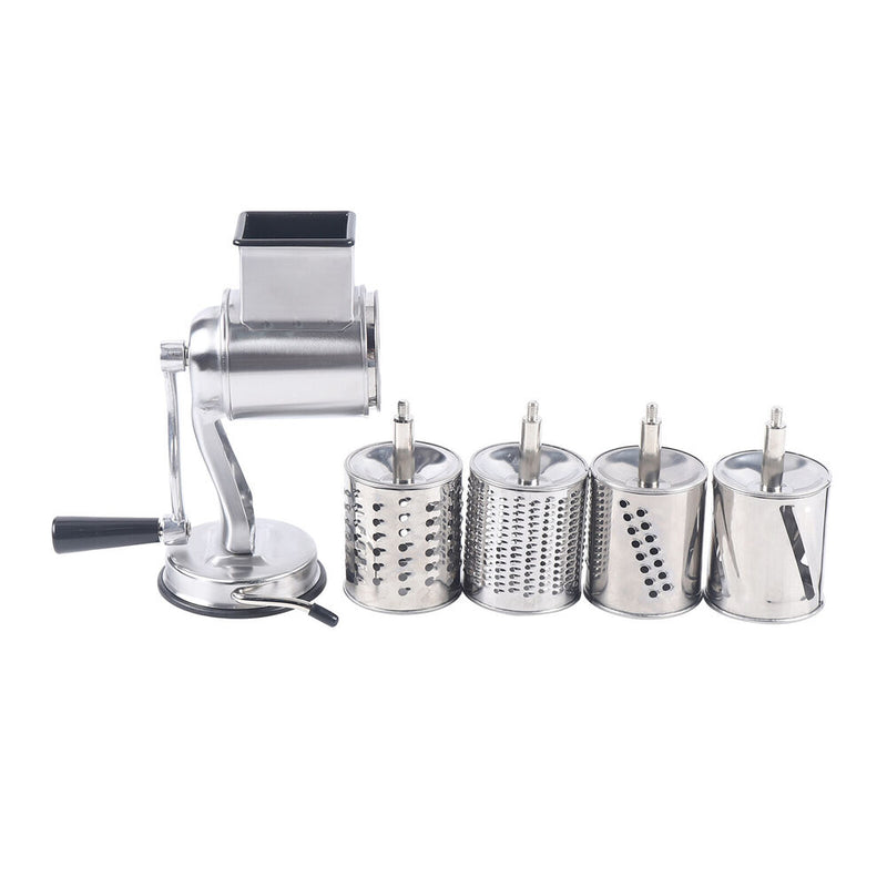 Multifunctional Stainless Steel Rotary Cheese Grater Hand Drum Slicer Crank Vegetable Chopper