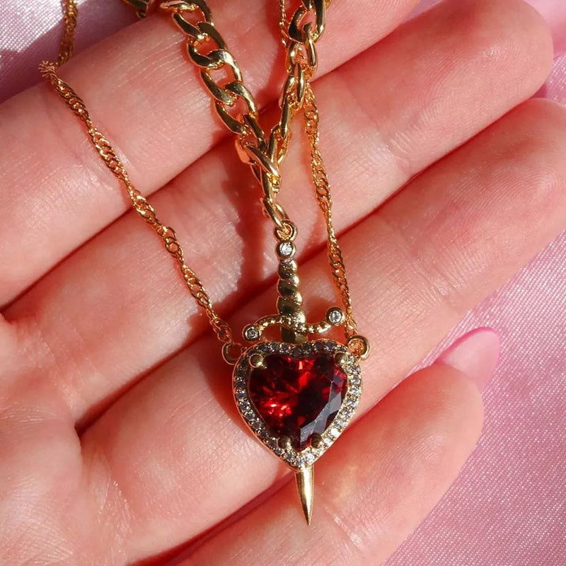 Women's Crystal Pendant Necklace Fashion Clavicle Chain