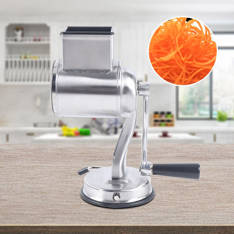 Multifunctional Stainless Steel Rotary Cheese Grater Hand Drum Slicer Crank Vegetable Chopper