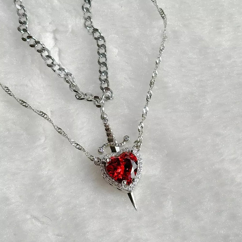 Women's Crystal Pendant Necklace Fashion Clavicle Chain