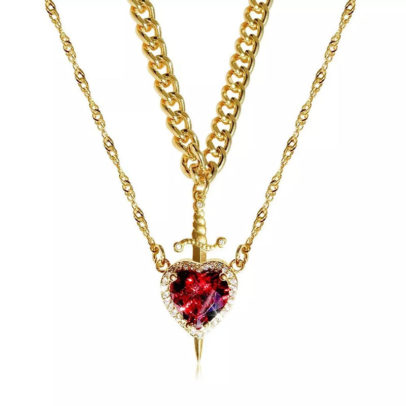Women's Crystal Pendant Necklace Fashion Clavicle Chain