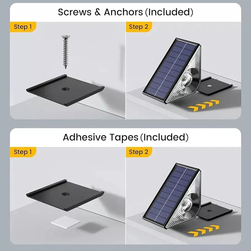 Solar Step Lights Waterproof LED Warm White & RGB (6-Pack)