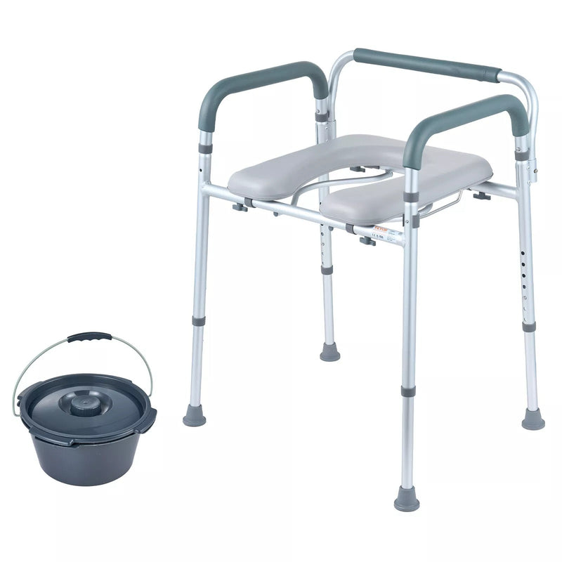 Portable Adjustable Bedside Commode for Home Care