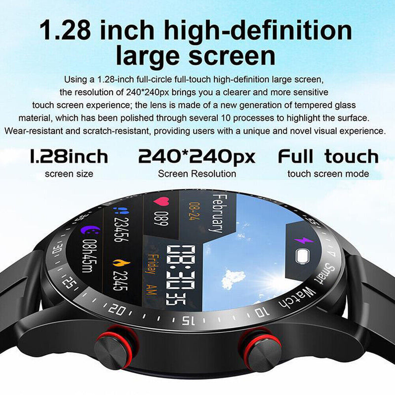 ECG Waterproof Bluetooth Smart Watch Phone for iPhone Samsung