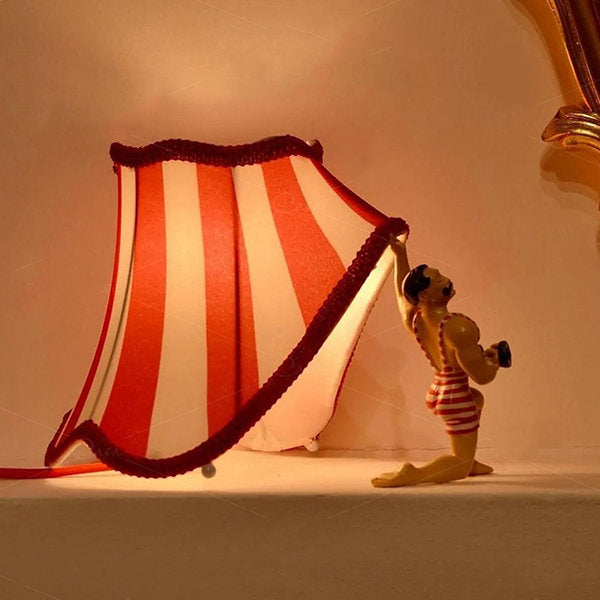 Vintage Circus Strongman Lamp