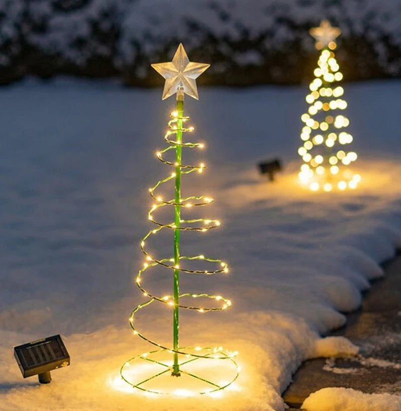 Solar-Powered Waterproof LED Christmas String Lights