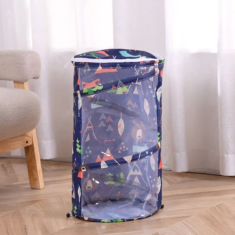 Transparent Cylindrical Toy Storage Bag – Dustproof Display Bucket for Dolls & Toys
