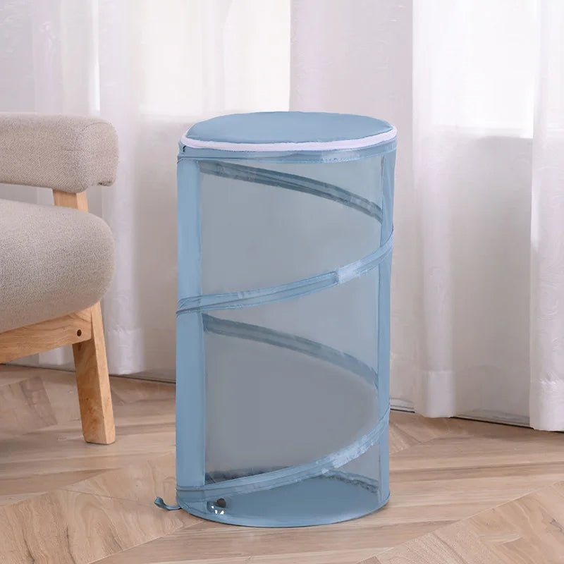 Transparent Cylindrical Toy Storage Bag – Dustproof Display Bucket for Dolls & Toys