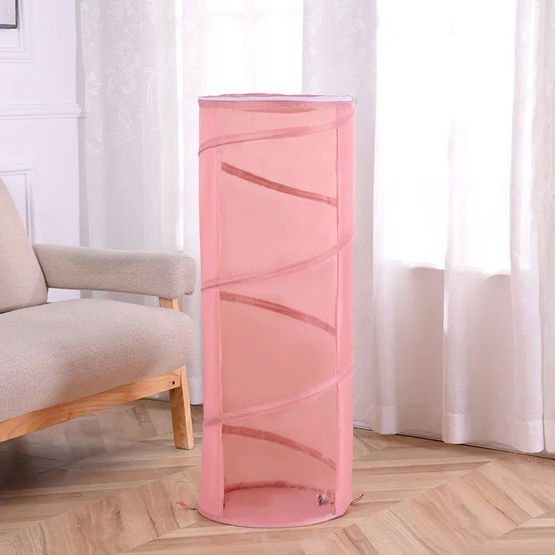Transparent Cylindrical Toy Storage Bag – Dustproof Display Bucket for Dolls & Toys