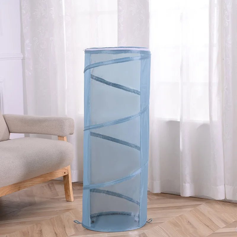 Transparent Cylindrical Toy Storage Bag – Dustproof Display Bucket for Dolls & Toys