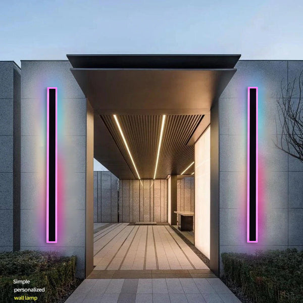 RGB Linear Minimalist Outdoor Wall Lamp