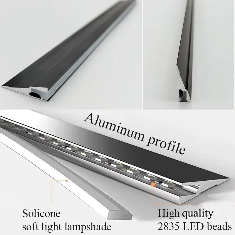 Ultra-Thin LED Under Cabinet Lighting Strips – Aluminum Profile Oblique Beam Surface Mounted Hard Bar Lights