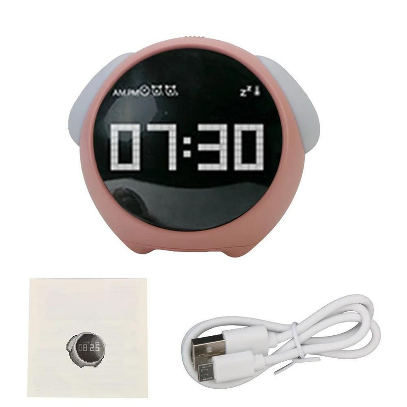 Voice-Controlled Night Light Alarm Clock with Thermometer