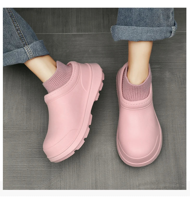 Winter Waterproof Non-Slip Shoes with Fur Lining