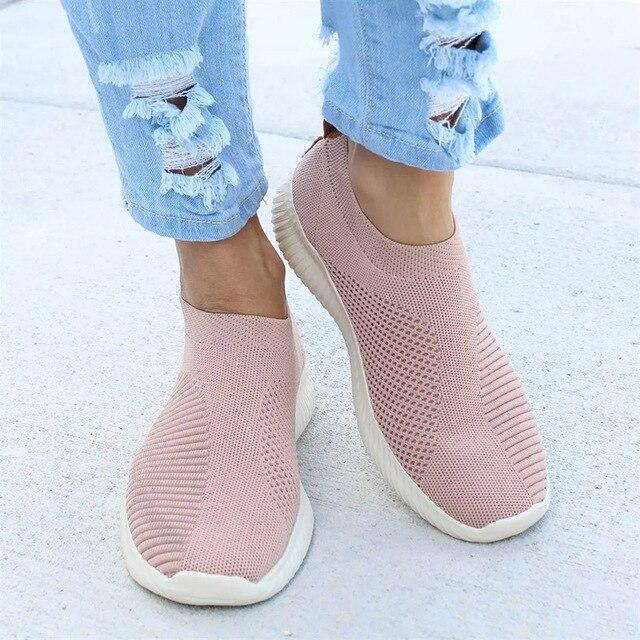 Anicia Crystal Atmungsaktive orthopädische Slip-On-Wanderschuhe