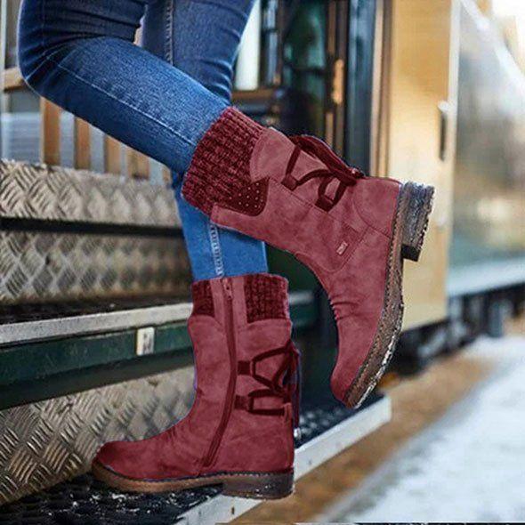 Damen-Winterstiefel mit Schnürung und warmer Rückseite | Die besten Schneestiefel