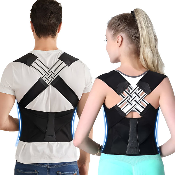 Verstellbarer Rückenhaltungsgürtel fürs Büro, Zuhause, Fitnessstudio, Unisex 