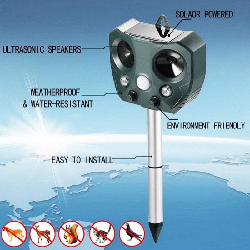 Solar Powered Ultrasonic Bird & Pest Repeller