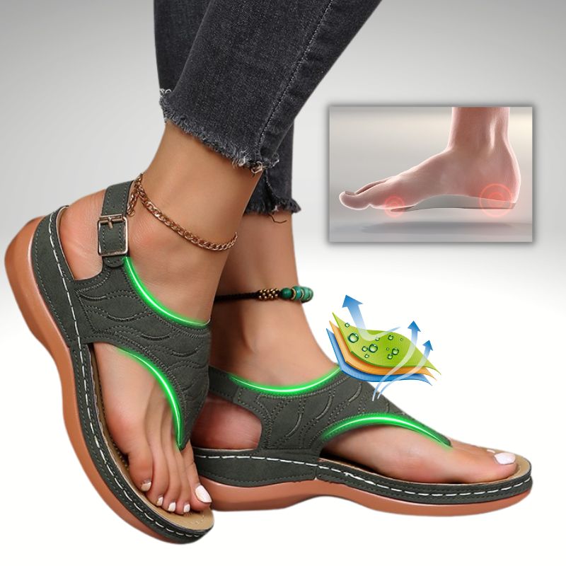 Yara Women's Embroidered Wedge Heel Sandals
