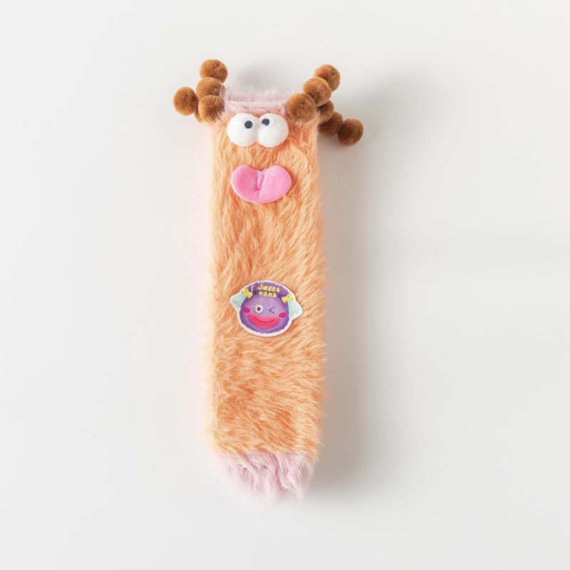 Dreidimensionale, skurrile Socken aus Korallensamt, süße, verrückte Cartoon-Socken 