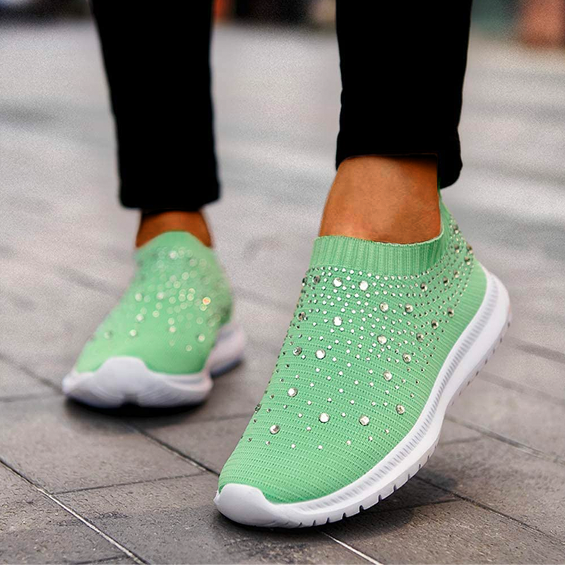 Anicia Crystal Atmungsaktive orthopädische Slip-On-Wanderschuhe
