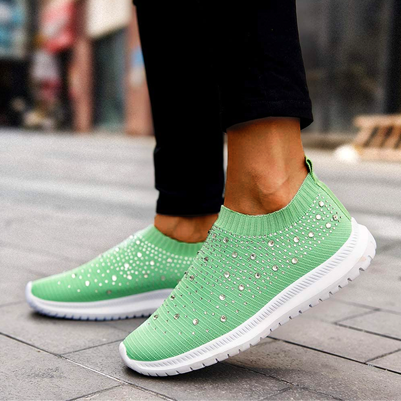 Anicia Crystal Atmungsaktive orthopädische Slip-On-Wanderschuhe