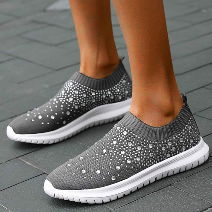 Anicia Crystal Atmungsaktive orthopädische Slip-On-Wanderschuhe