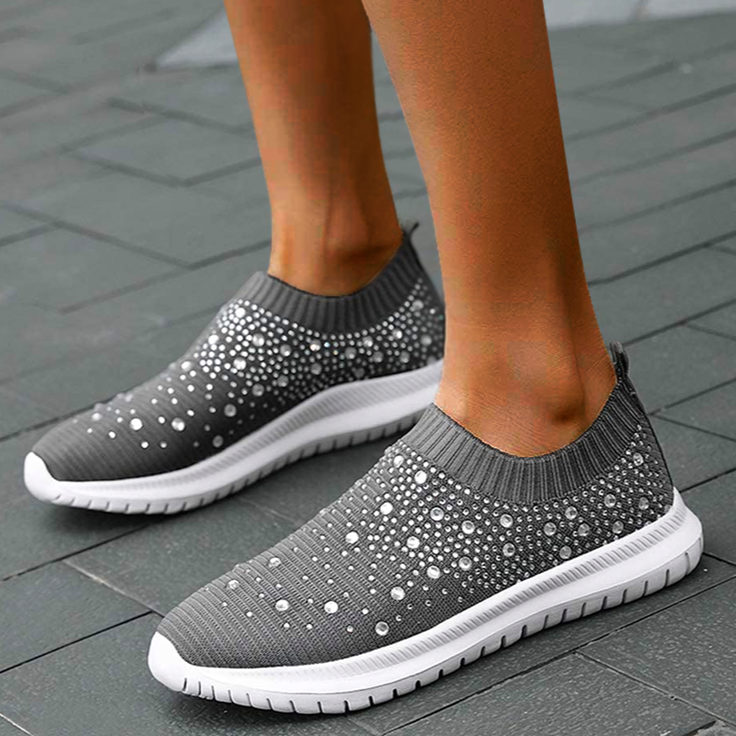 Anicia Crystal Atmungsaktive orthopädische Slip-On-Wanderschuhe