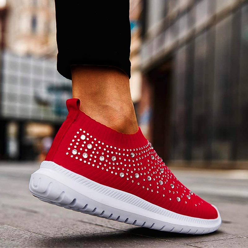 Anicia Crystal Atmungsaktive orthopädische Slip-On-Wanderschuhe