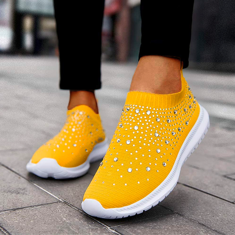 Anicia Crystal Atmungsaktive orthopädische Slip-On-Wanderschuhe