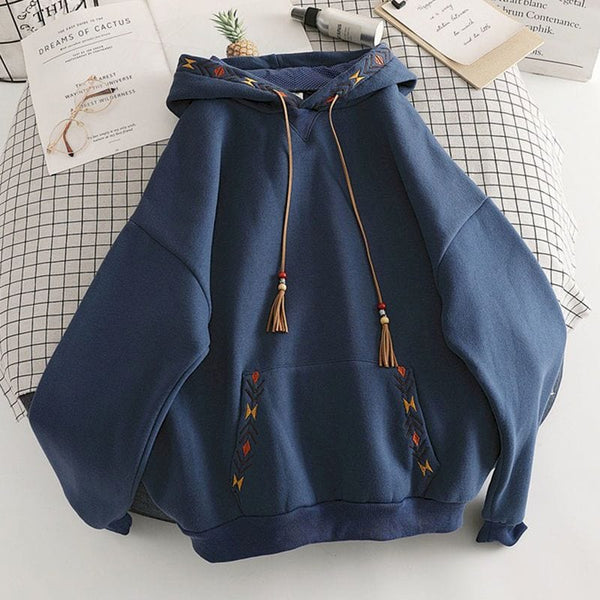 Übergroßer Hoodie „Dakota“ mit Stickerei