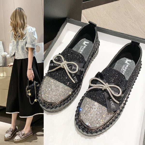 Emilia Slip-On Damen Strass Freizeitschuhe 