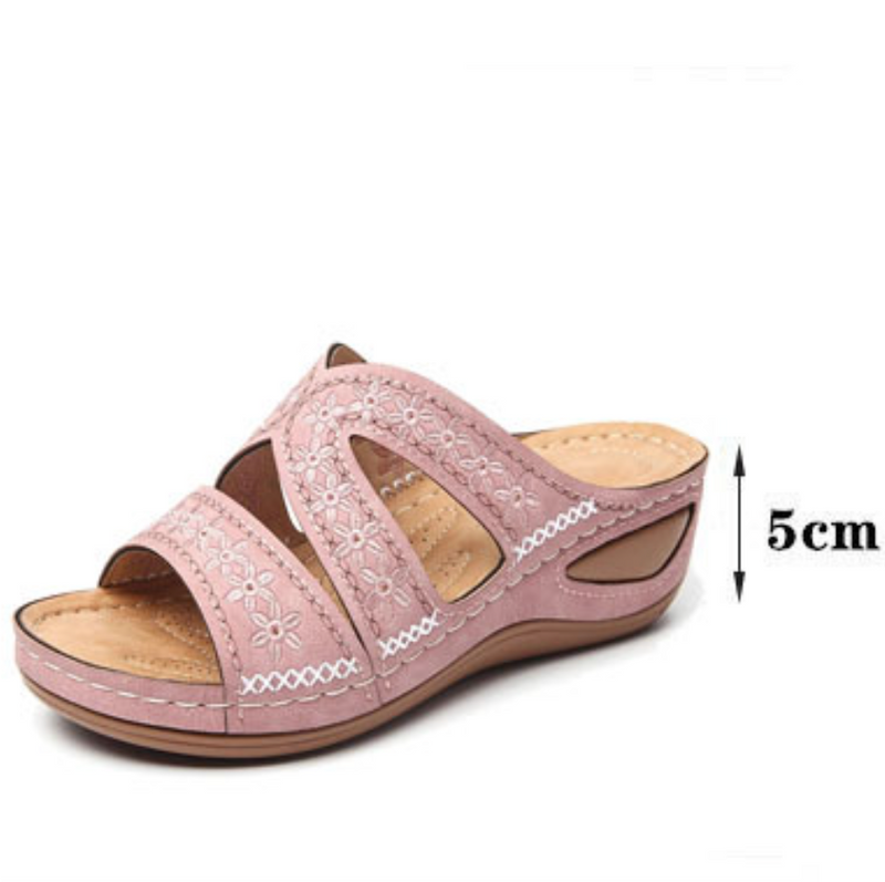 Romana Premium Orthopädische Slipper-Sandalen mit dickem Plateau