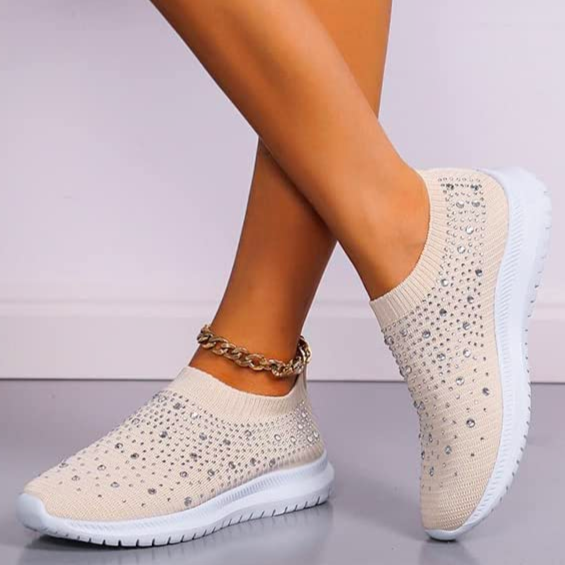 Anicia Crystal Atmungsaktive orthopädische Slip-On-Wanderschuhe