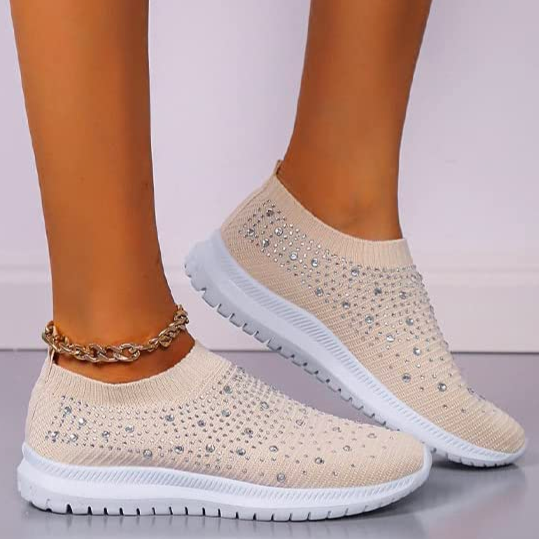Anicia Crystal Atmungsaktive orthopädische Slip-On-Wanderschuhe