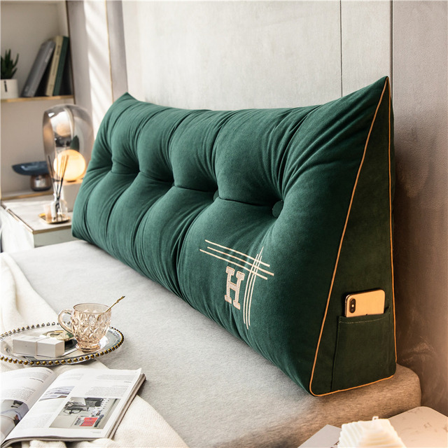 Luxury Embroidered Wedge Pillow