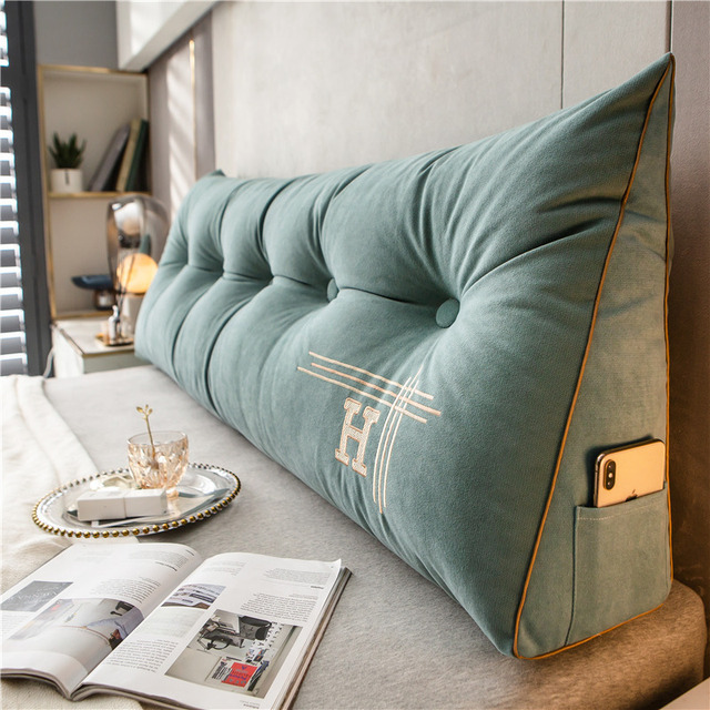 Luxury Embroidered Wedge Pillow