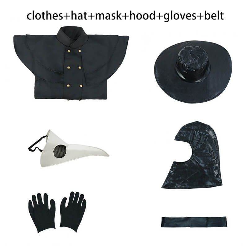 Mittelalterliches Pestarzt-Halloweenkostüm