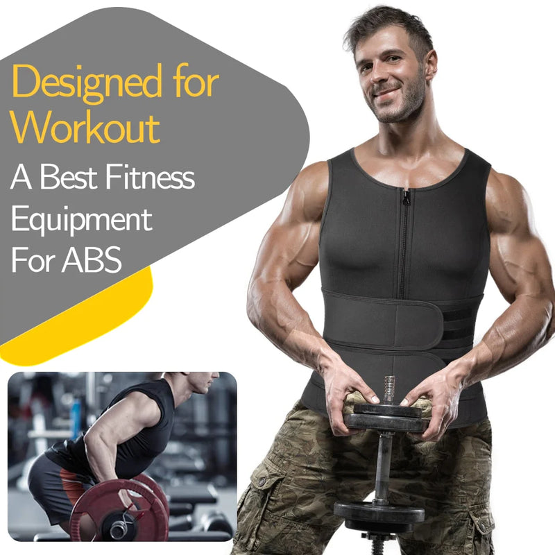 Vibiana Men's Body Shaper Waist Trainer Sauna Suit Sweat Vest