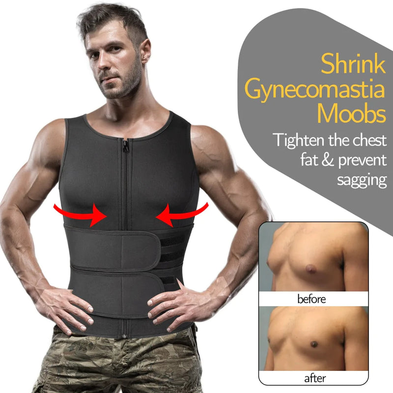 Vibiana Men's Body Shaper Waist Trainer Sauna Suit Sweat Vest