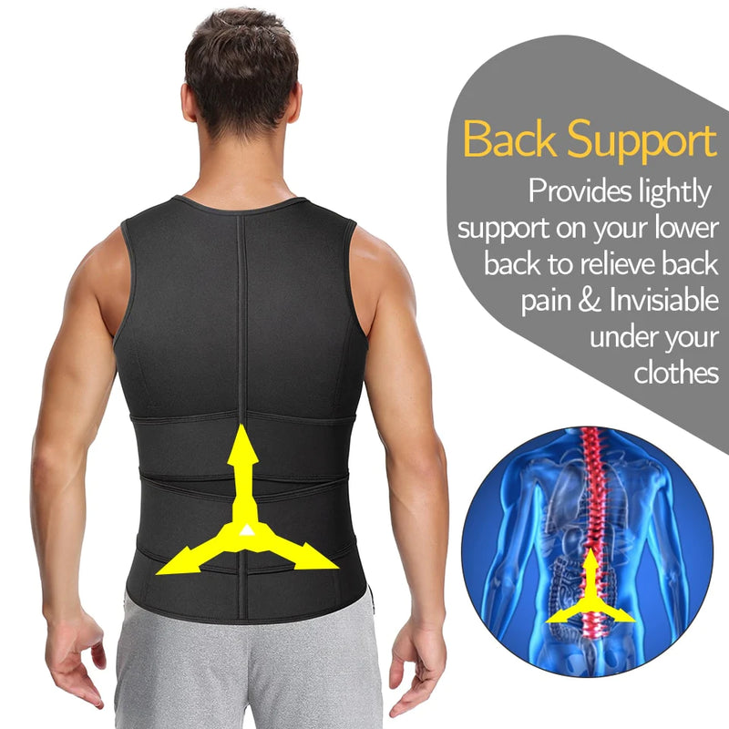 Vibiana Men's Body Shaper Waist Trainer Sauna Suit Sweat Vest