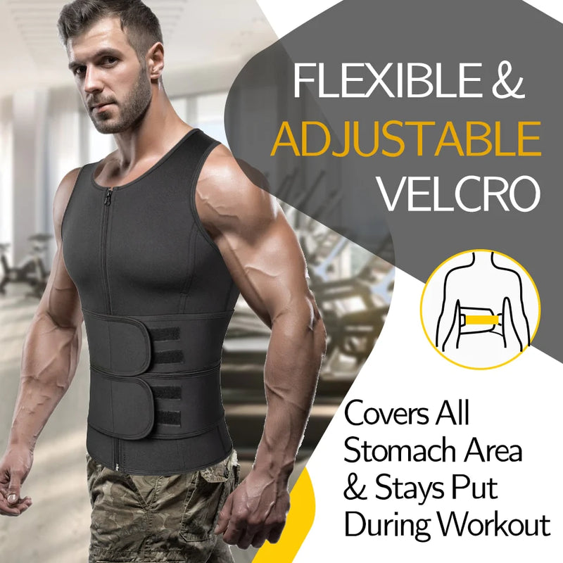 Vibiana Men's Body Shaper Waist Trainer Sauna Suit Sweat Vest