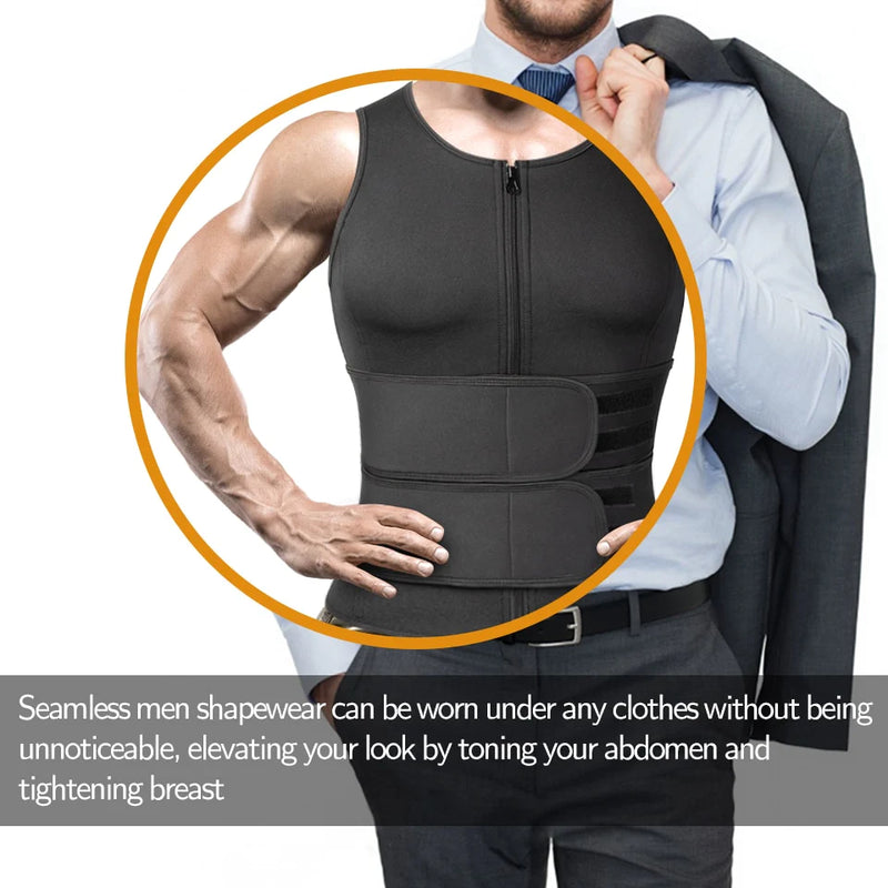 Vibiana Men's Body Shaper Waist Trainer Sauna Suit Sweat Vest